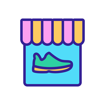 shoe shop icon vector. shoe shop sign. color symbol illustration