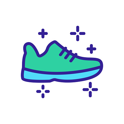good looking sneakers icon vector. good looking sneakers sign. color symbol illustration