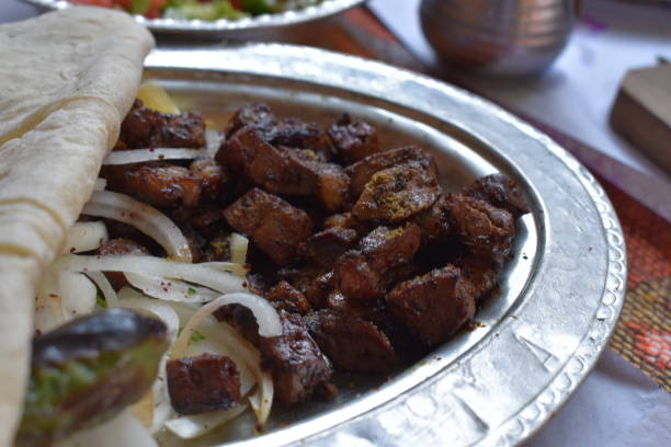 istock Liver kebab served in traditional style 1220436894