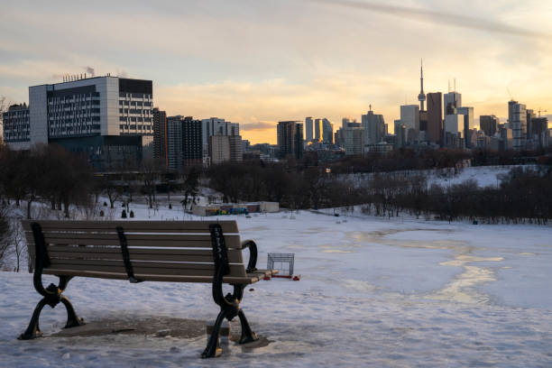 istock Toronto skyline at sunset in Winter 1220436981