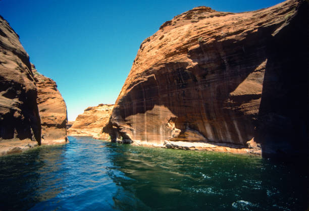 Lake Powell - Rock Walled Side Canyon - 1998