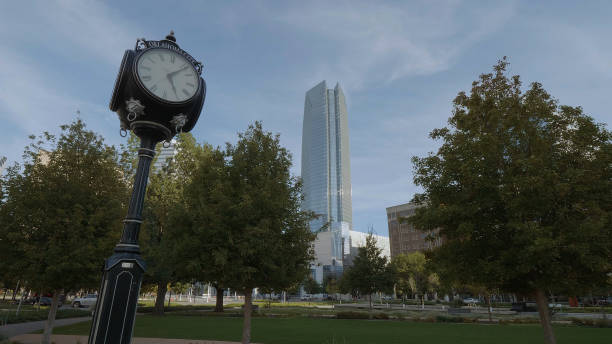 Beatiful clock at Oklahoma City Beatiful clock at Oklahoma City - USA 2017 tulsa landmark stock pictures, royalty-free photos & images