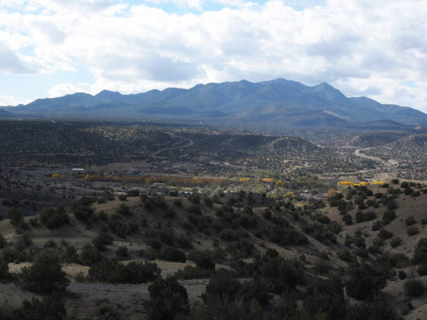 istock Desert, cottonwoods and mountains 1220445583
