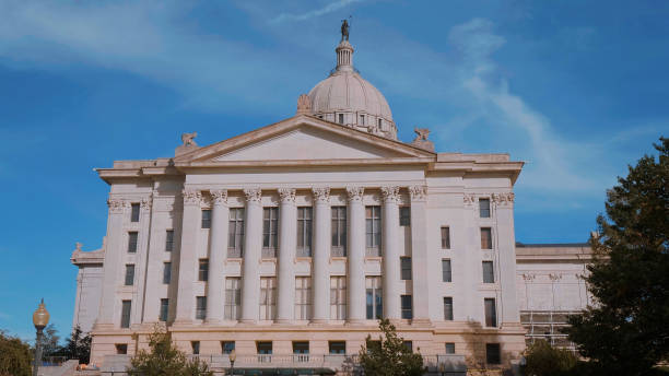 The State Capitol of Oklahoma in Oklahoma City The State Capitol of Oklahoma in Oklahoma City - USA 2017 tulsa landmark stock pictures, royalty-free photos & images