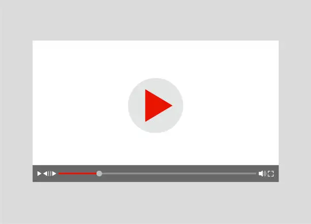 Vector illustration of Video player or recorder template.