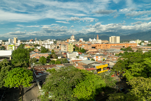 Neiva, Huila, Colombia May 5, 2019: Panoramic view of the center of Neiva in Huila