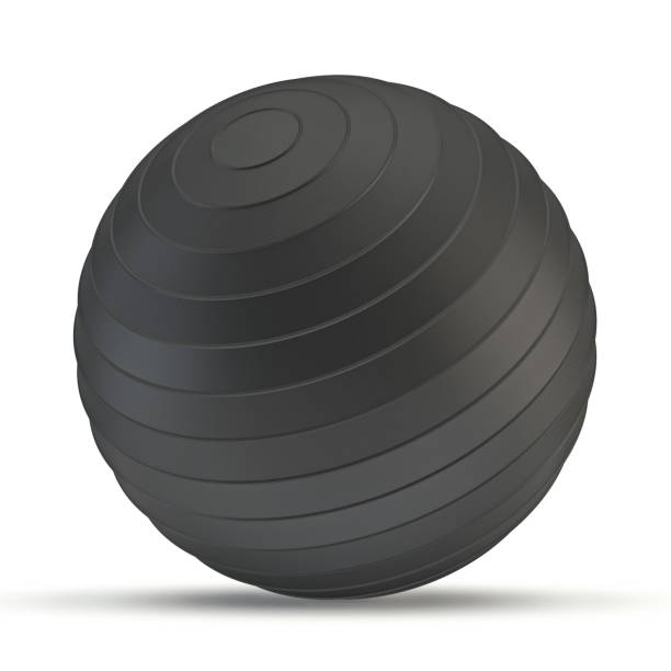 istock Black fitness ball 3D 1220452816