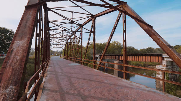 Original Route 66 Bridge from 1921 in Oklahoma Original Route 66 Bridge from 1921 in Oklahoma - USA 2017 tulsa landmark stock pictures, royalty-free photos & images