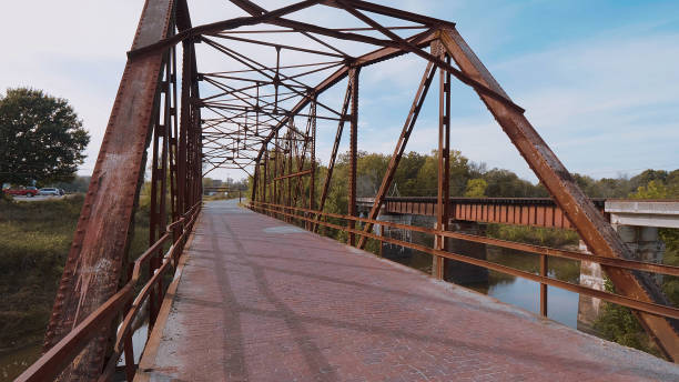 Original Route 66 Bridge from 1921 in Oklahoma Original Route 66 Bridge from 1921 in Oklahoma - USA 2017 tulsa landmark stock pictures, royalty-free photos & images