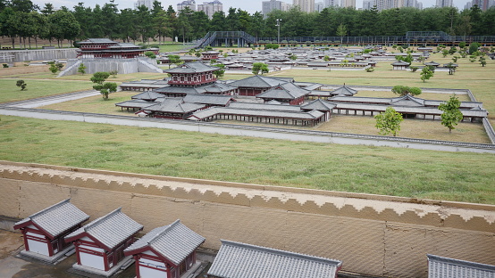 XiAn, China, 1st of Jan 2020, Daming Palace national heritage park is based on Tang dynasty palace ruins