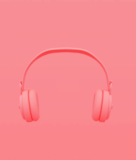 istock Headphones on pastel color background,minimal style conceptual background,3d rendering 1220473765