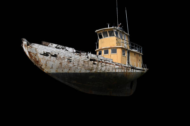 古い腐ったボート - columbia oregon ストックフォトと画像