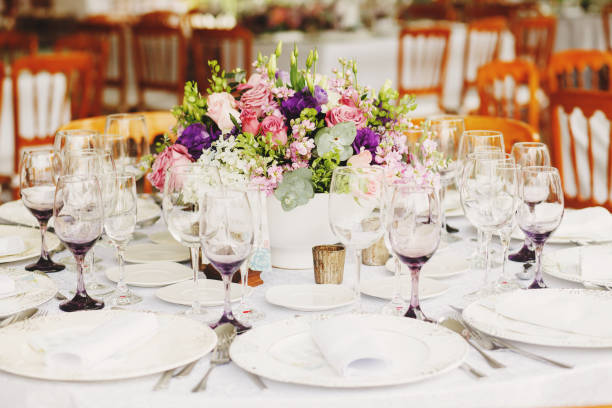 istock love table setup, wedding guest table, reception layout rustic and vintage background 1220478715