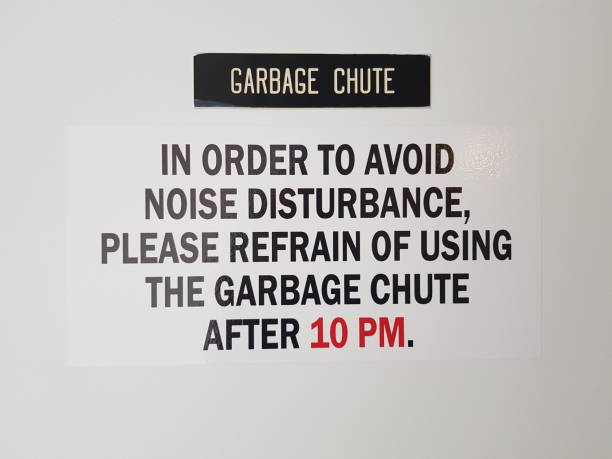 istock Sign On a Door of the Garbage Chute 1220483622