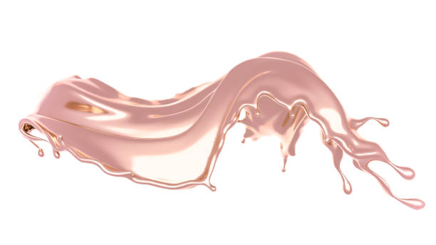 istock A splash of thick, golden liquid. 3d illustration, 3d rendering. 1220486527