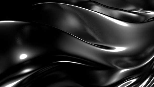 istock Beautiful stylish black background with pleats, Drapes and swirls. 3d illustration, 3d rendering. 1220486613