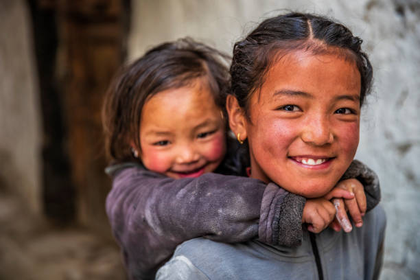 istock Two Tibetan young girls, Upper Mustang, Nepal 1220490176