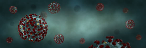 istock Covid-19,Coronavirus Virology Concept with with copy space,3D Rendering 1220506567