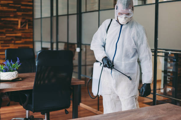 istock Office disinfection during COVID-19 pandemic 1220510154