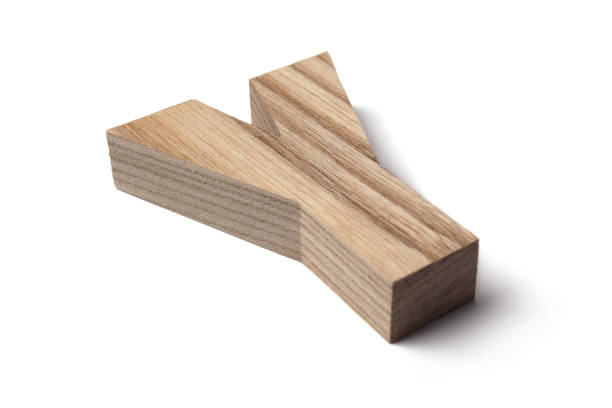 istock Tilted Wooden Letter Y on White Background 1220513897