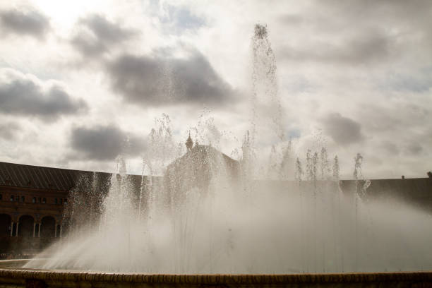 Herreninsel is a 238 hectare island in Bavaria's largest lake, Chiemsee. Golden autumn, colorful trees, and a sky with feathery clouds.