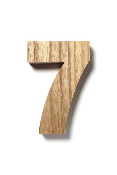 istock Wooden Number Seven on White Background 1220516611
