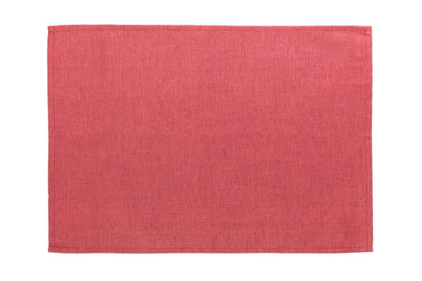 istock red cloth napkin isolated on white background top view with copy space 1220520582