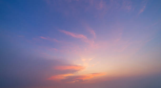 istock Sunset sky. Abstract nature landscape background. Dramatic blue and orange, colorful clouds at twilight time. 1220523022