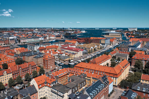 istock Top view on Copenhagen. City landscape. 1220526059