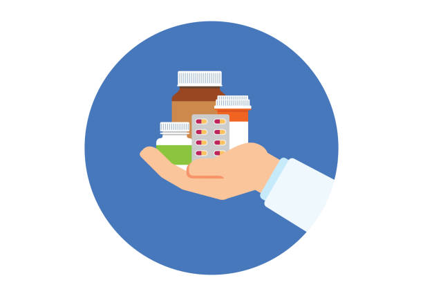ilustraciones, imágenes clip art, dibujos animados e iconos de stock de medicina - pharmacy medicine narcotic nutritional supplement