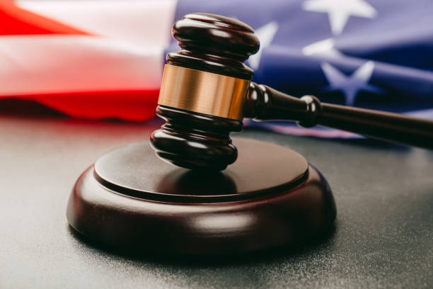 istock the judge gavel and background with usa flag 1220533464