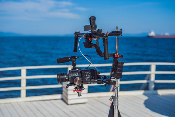 istock profeccional cinema camera on a 3-axis camera stabilizer system on a commercial production set 1220533562