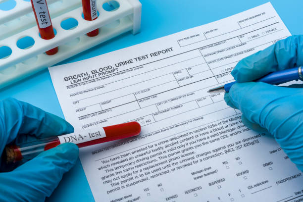 istock DNA molecule forming inside the vial in for blood analysis.3D rendering, conceptual images. 1220533820