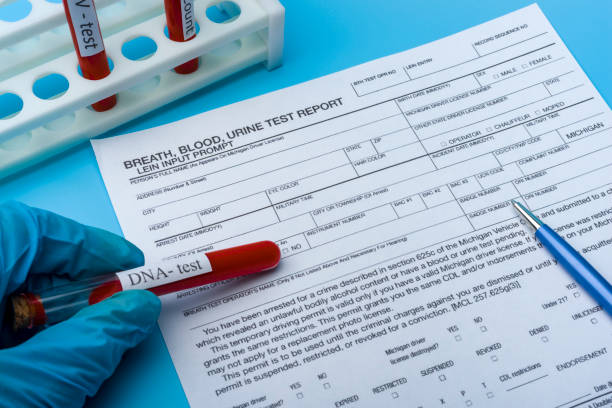 istock DNA molecule forming inside the vial in for blood analysis.3D rendering, conceptual images. 1220533823