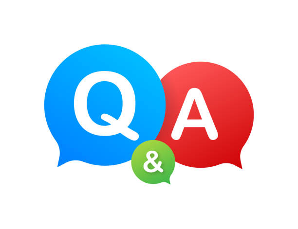 Question and Answer Bubble Chat on white background. Vector stock illustration. Question and Answer Bubble Chat on white background. Vector stock illustration q and a illustrations stock illustrations