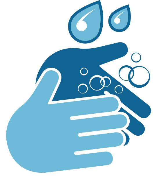 ilustrações de stock, clip art, desenhos animados e ícones de washing hands sign - washing hands illustrations