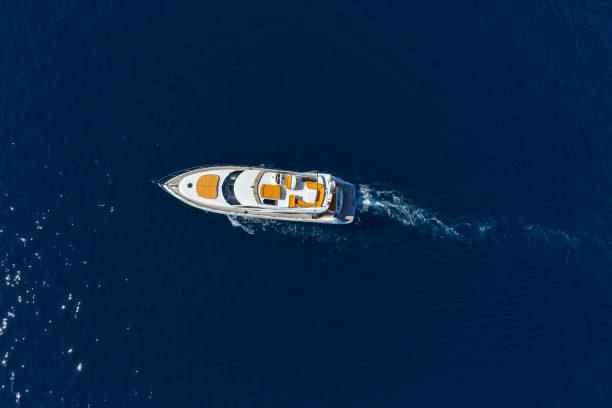 istock Luxury Yacht Aerial View 1220539454