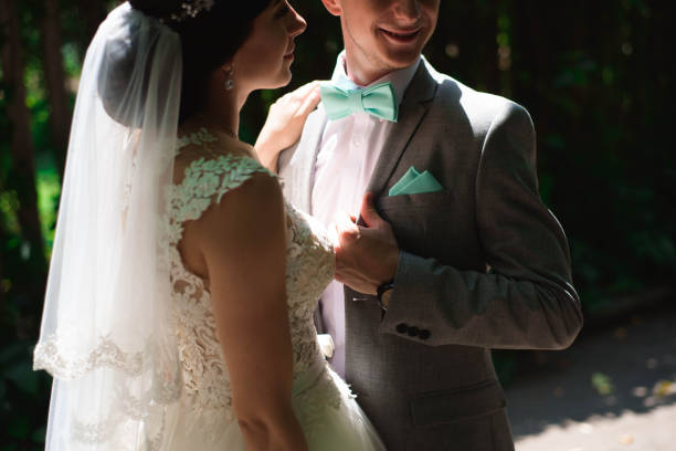 istock Happy bride and groom at the wedding walk 1220539671