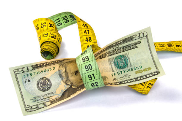 istock Dollar Tighten with Cordon Tape 1220540041