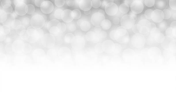 illustrations, cliparts, dessins animés et icônes de fond gris abstrait avec le cercle de bokeh doux, gris doux de bokeh pour la toile de fond, gris vif de bokeh avec le graphique pour la bannière, beau doux et doux gris blanc moderne pour le papier peint - snowflake star silver snow