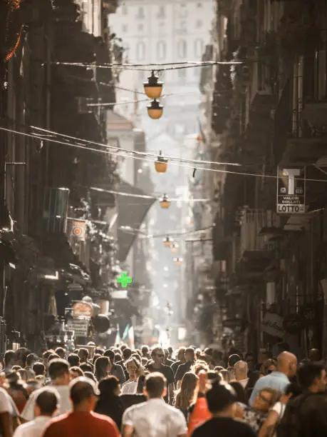 One of the most picturesque and busy streets in Naples