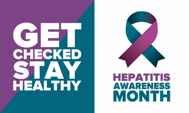 Hepatitis Awareness Month in May. Annual campaign in United States. Viral infection, liver problem. Hepatitis testing day. Control and protection. Prevention campaign. Medical healthcare vector design Hepatitis Awareness Month in May. Annual campaign in United States. Viral infection, liver problem. Hepatitis testing day. Control and protection. Prevention campaign. Medical healthcare vector design hepatitis stock illustrations