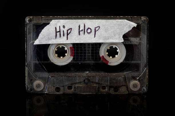 Rap Music Mixtape Cassette Rap Techno Hip Hop compilation music mixtape cassette.an old school and retro way to show a compilation of music. rap stock pictures, royalty-free photos & images