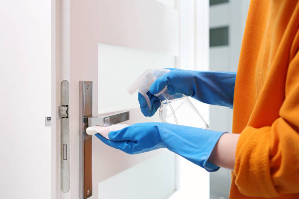 istock Handle disinfection, door disinfection. 1220547535