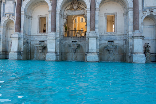 Fontana Dell'acqua Paola also known as Il Fontanone, the big fountain is a monumental fountain located on the Janiculum hill in Rome. Italy. beautiful as the Trevi Fountain, but not so famous.