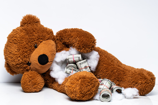 Teddy Bear full of US dollars
