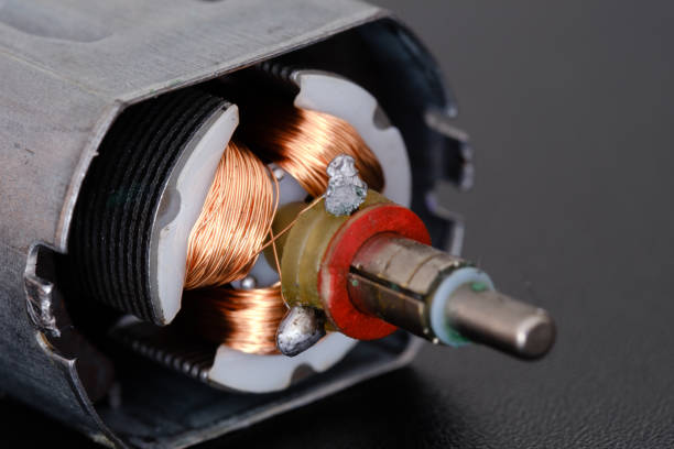 istock Motor Rotor inside which was disassembled from toy macro view 1220558094