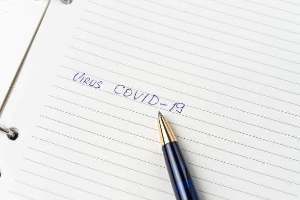 istock Coronavirus Covid-19 text written on empty sheet in a daily planner. 1220558255