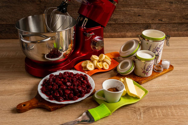 istock Top view of different ingredients and equipment for muffin making 1220564275