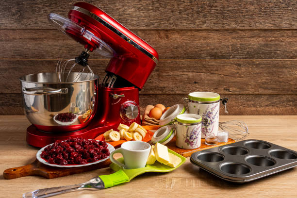 Ingredients and equipment for muffin making